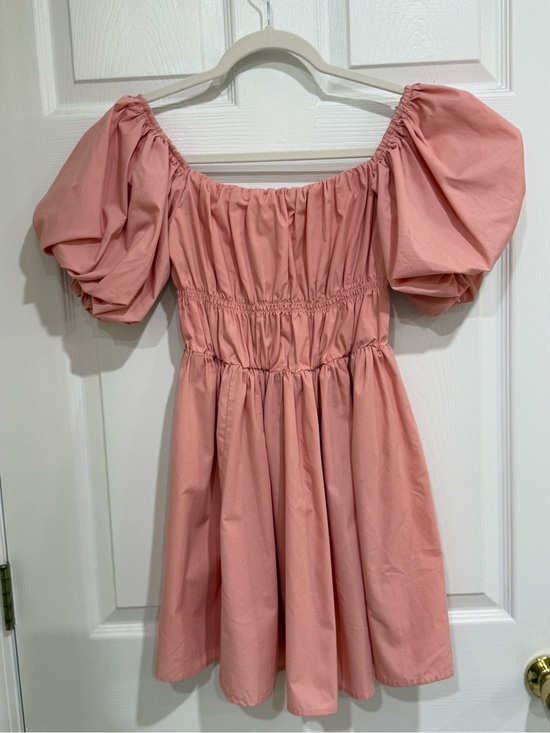Abercrombie & Fitch Dresses & Skirts - Abercrombie & Fitch Emerson Ruched Puff Sleeve Mini Dress Pink